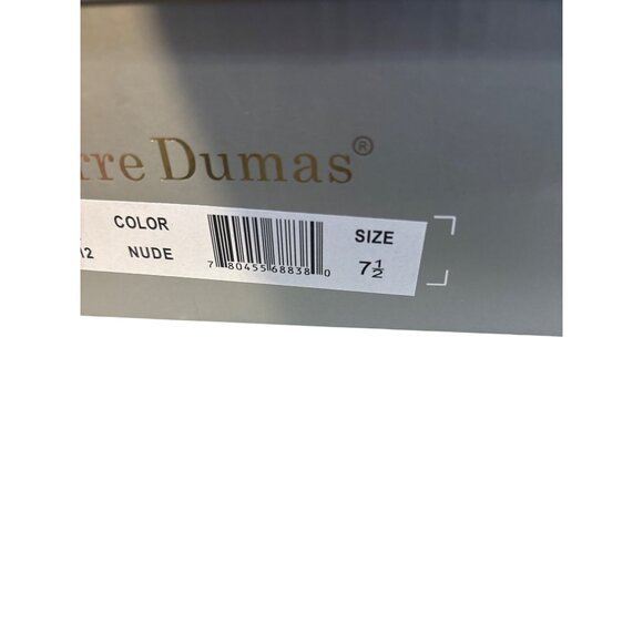 Pierre Dumas Womens Nude Platform Slide Sandals Size 7.5 With Chain Accent - Picture 6 of 6